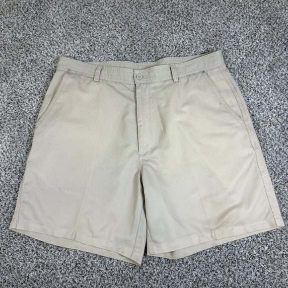 bolle Other - Bolle Golf Tech Mens Tan Khaki Herringbone Stretch Performance Shorts Size 36
